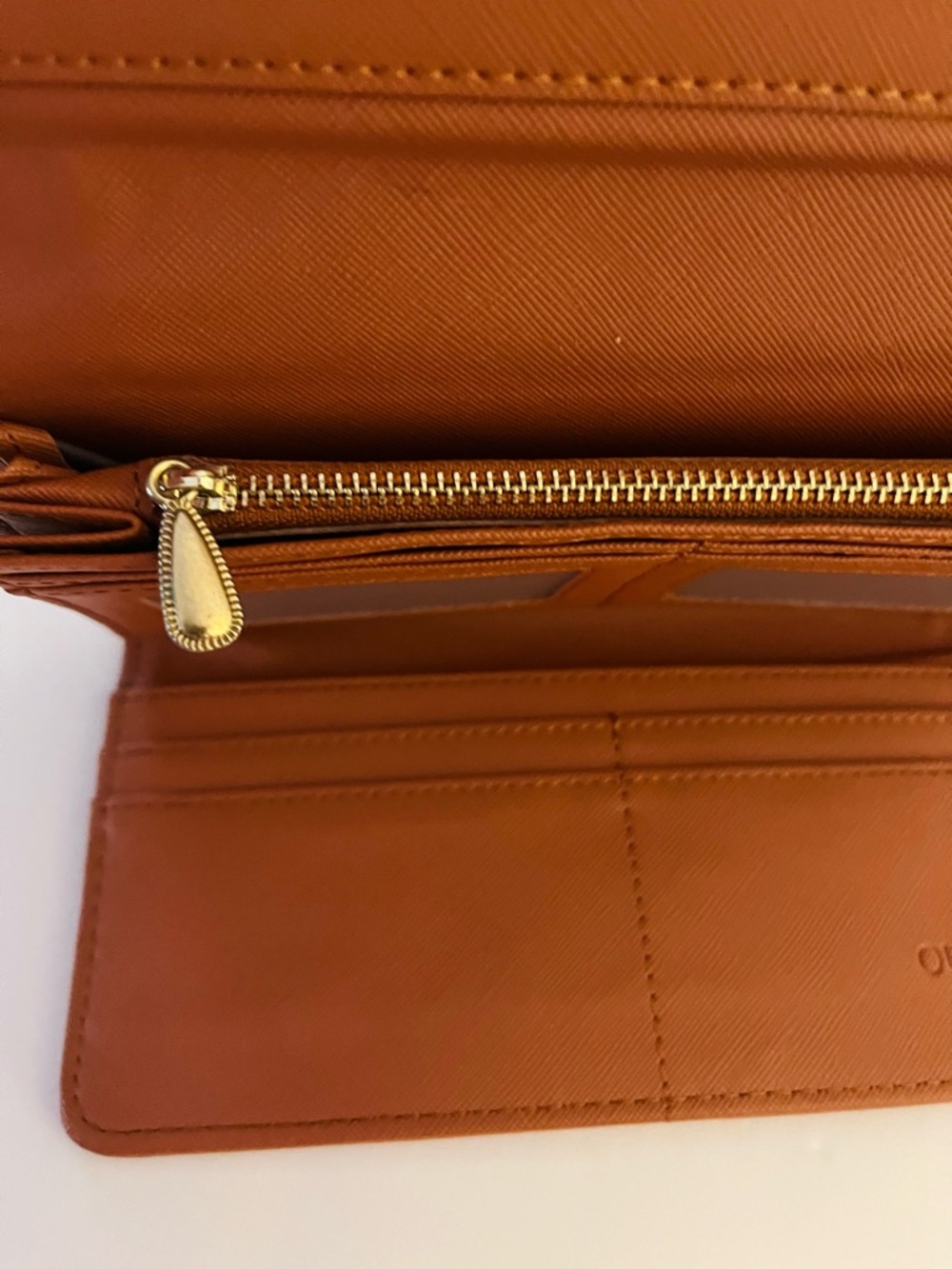 OURBAG Faux Leather Sunflower Trifold Wallet Boho Clutch Brown Cutout Design - Picture 7 of 12